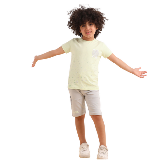 Eco Message Boys' Pajama Set – 100% Cotton (Ages 2–5 Years) 725