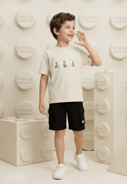Summer two-piece boys' set, 100% cotton (Summer Breeze Set)