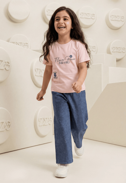 Girls' pajama set is designed for ages 6 to 12 years 745
