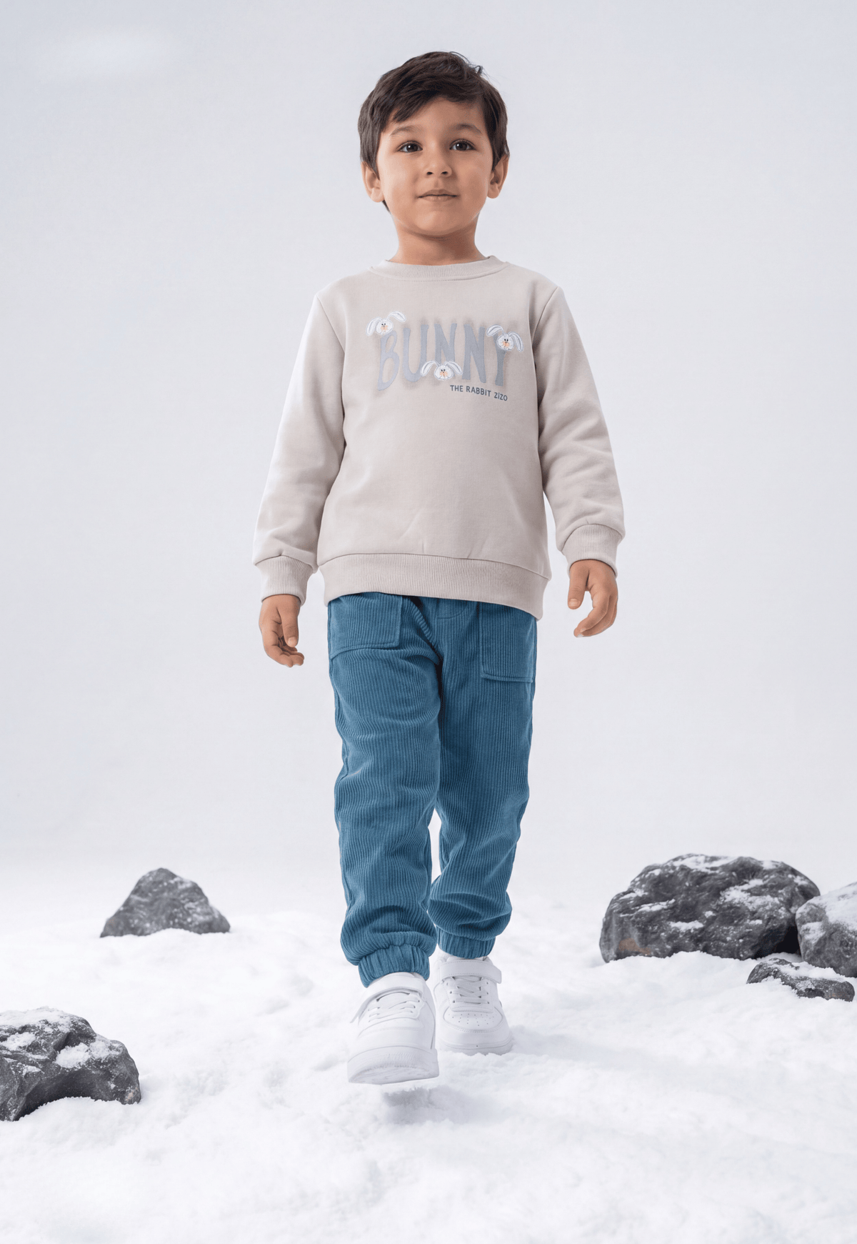 ترينج اولادي قطعتين قطن معالج ضد الوبره (Snowy Trails)
