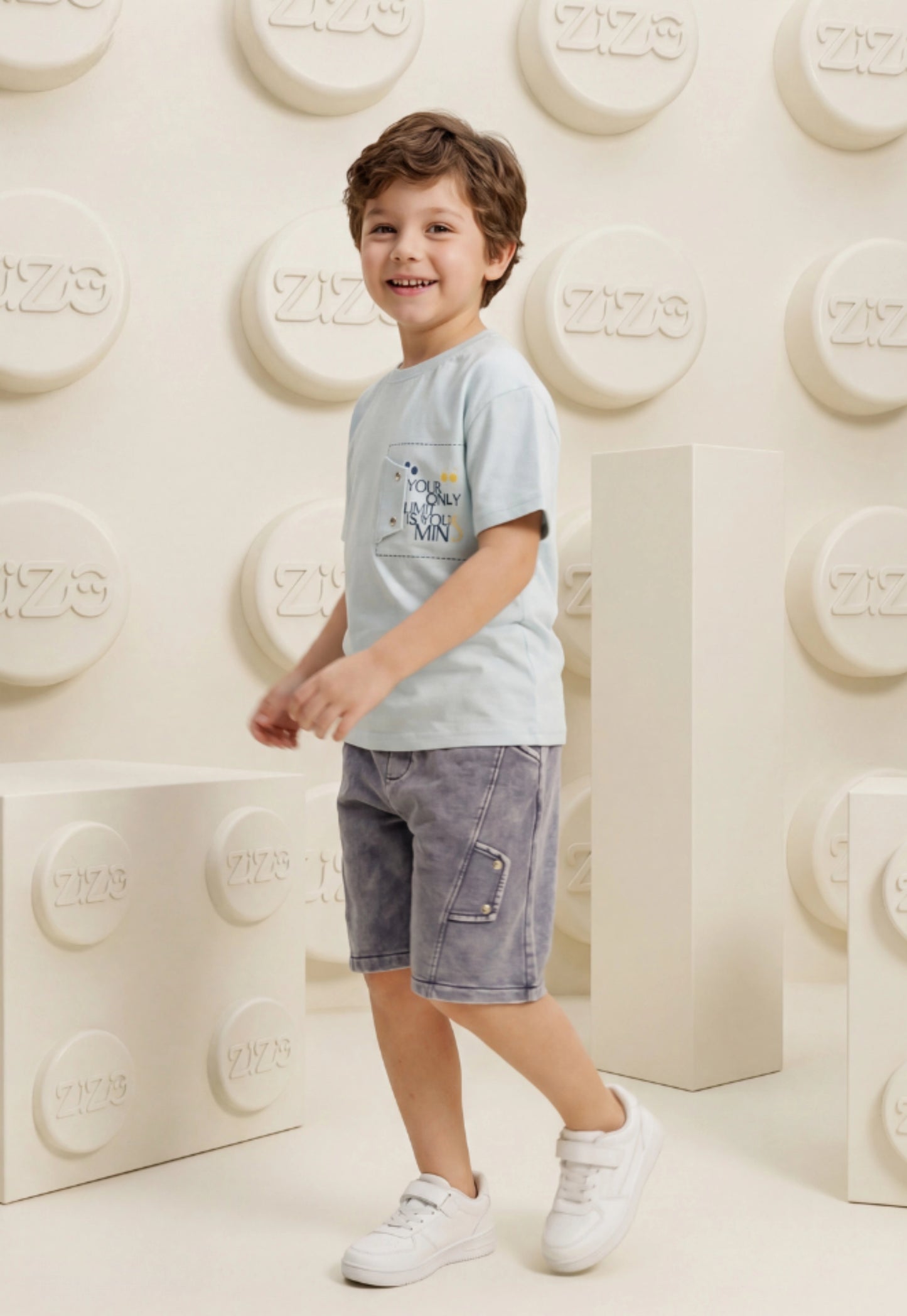 Summer two-piece boys' set, 100% cotton (Summer Breeze Set)