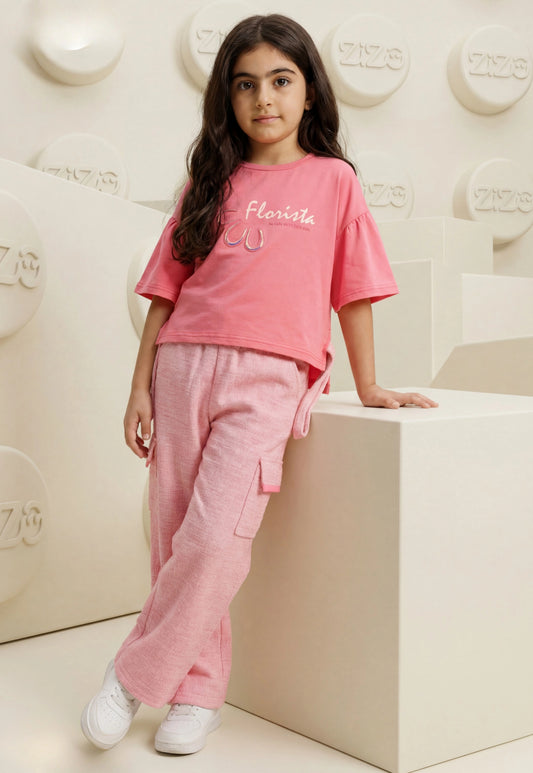 Girls' pajama set is designed for ages 6 to 12 years 745