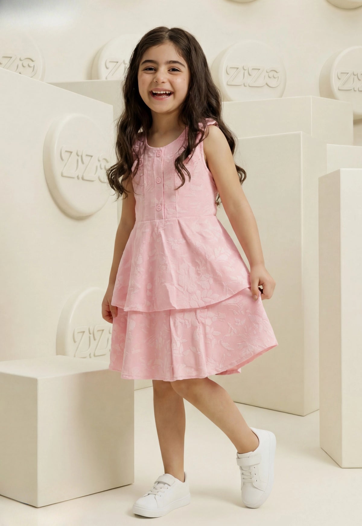 فستان بناتي صيفي قطن %100 (Elegant Bloom Dress)