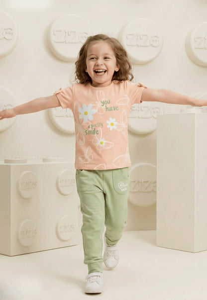 Girls' pajama set is designed for ages 6 to 12 years 745