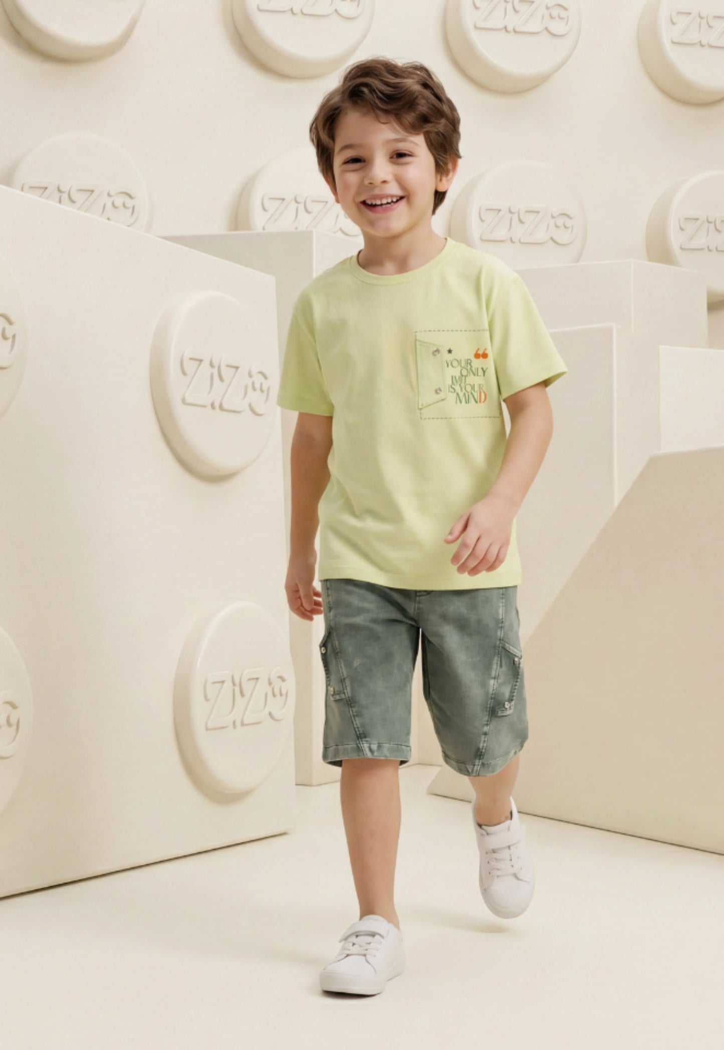Summer two-piece boys' set, 100% cotton (Summer Breeze Set)