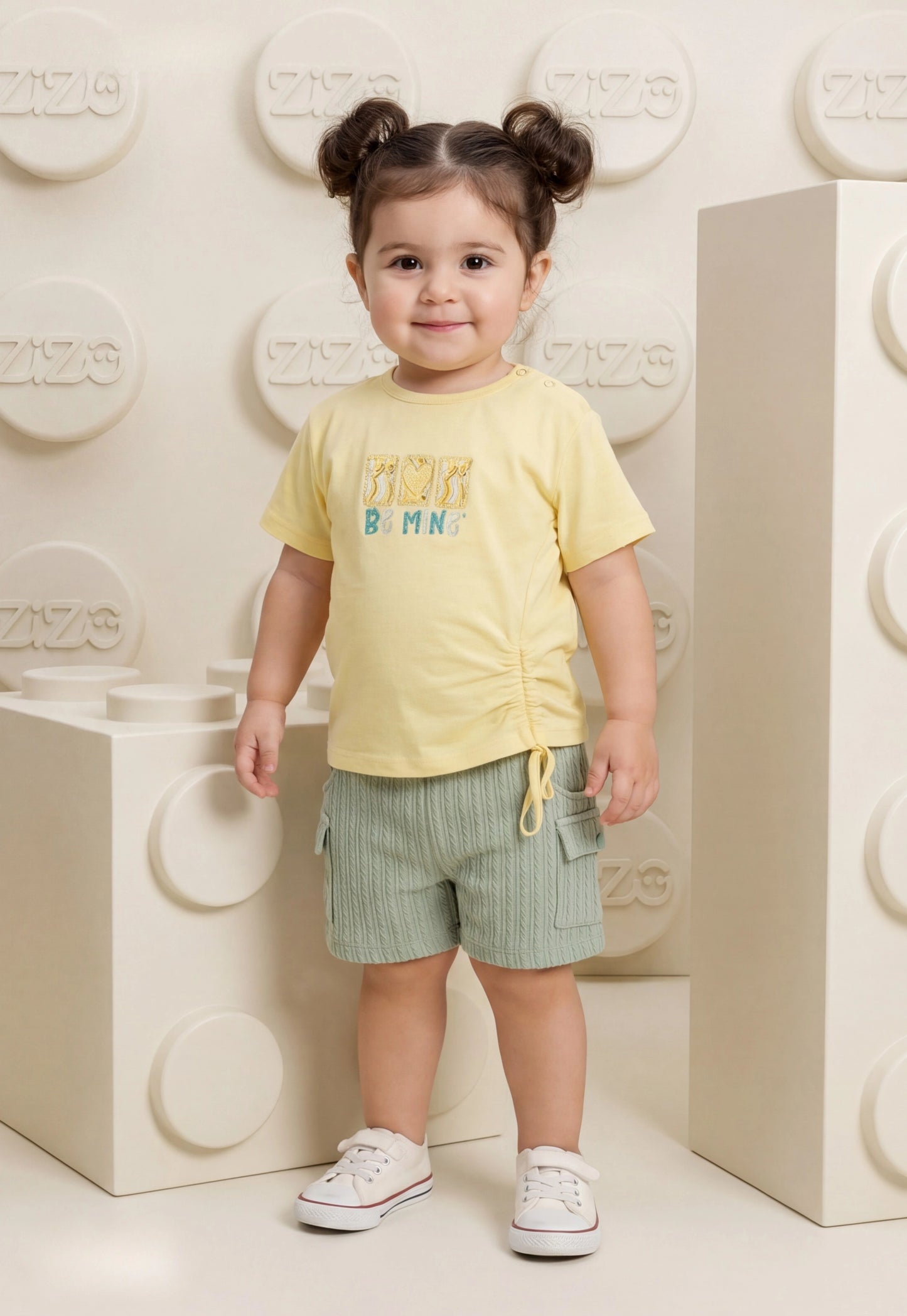 A delightful baby girl's pajama set designed for ages 9 to 18 months.1088
