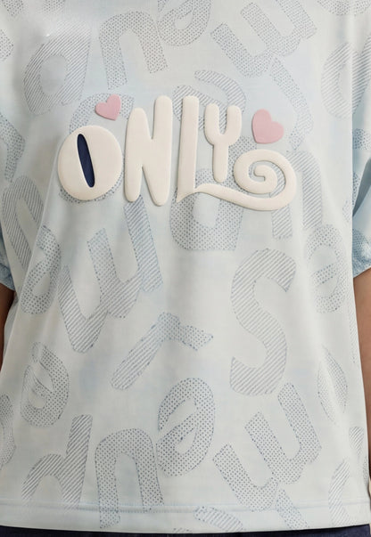 طقم بناتي صيفي قطعتين قطن %100 (Only Denim Set)