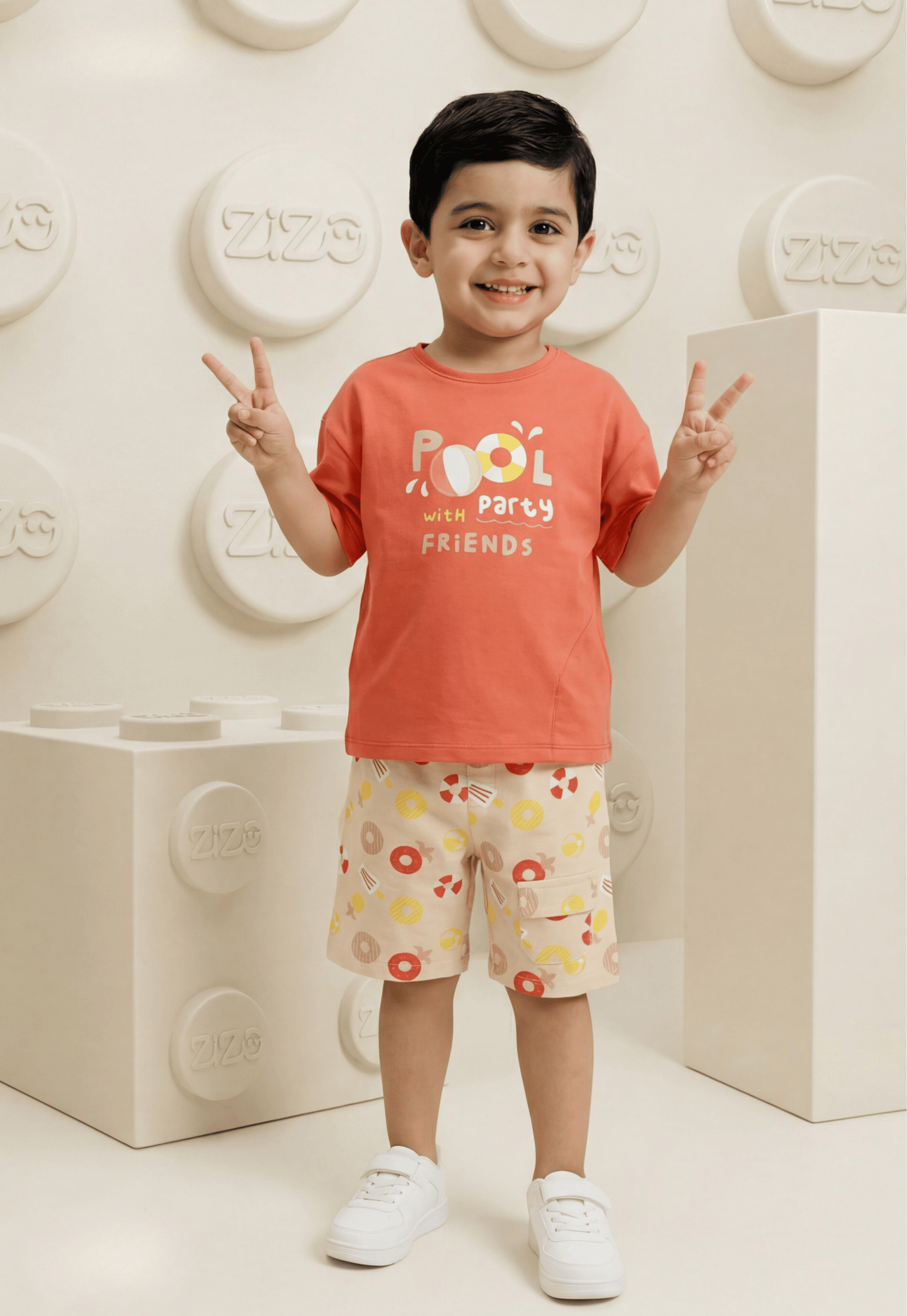 طقم أولادي  صيفي قطعتين %100 (Little Splash Set)