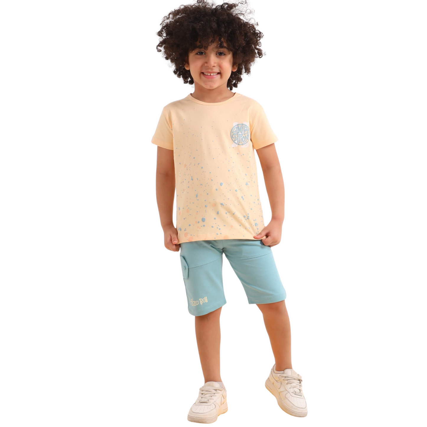Eco Message Boys' Pajama Set – 100% Cotton (Ages 2–5 Years) 725