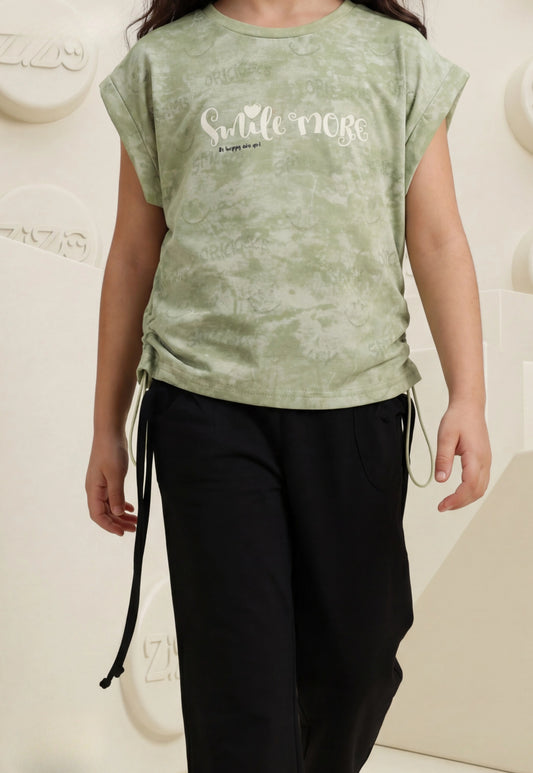 Girls' pajama set is designed for ages 6 to 12 years 745