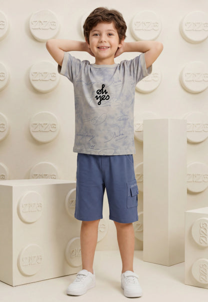 Summer two-piece boys' set, 100% cotton (Summer Breeze Set)