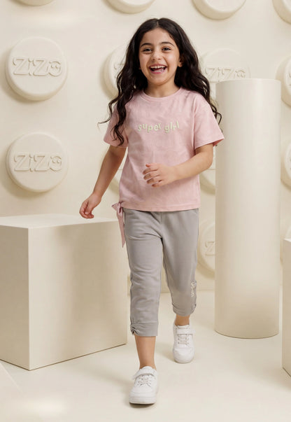Girls' pajama set is designed for ages 6 to 12 years 745