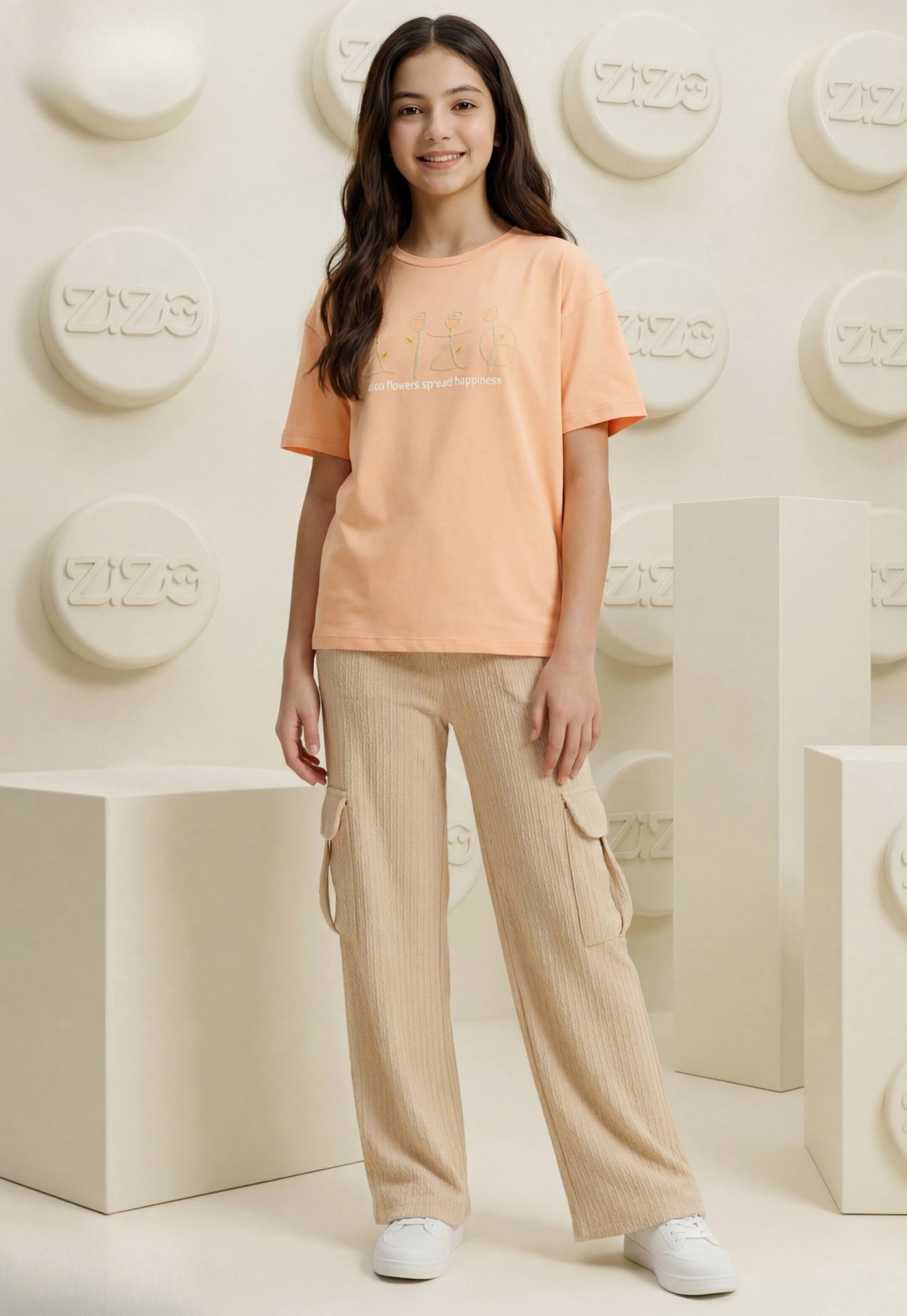 طقم بناتي صيفي قطعتين قطن %100 (Bloom Harmony Set)