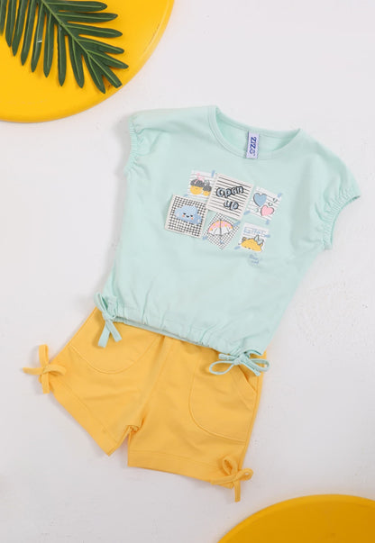 A delightful baby girl's pajama set designed for ages 9 to 18 months.1088