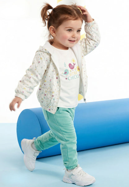 بيجاما بناتي خريفي كاجوال مطبوع – 3 قطع (1165)