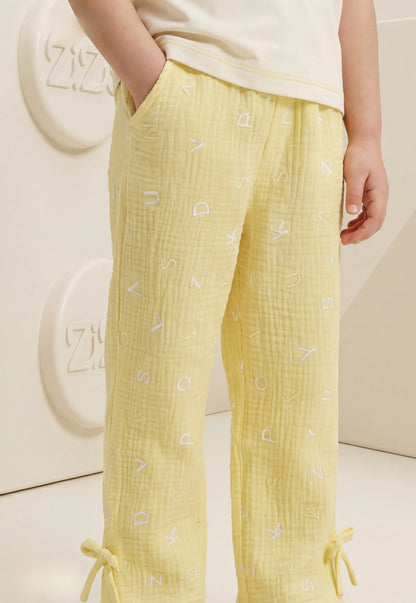 Girls' pajama set is designed for ages 6 to 12 years 745