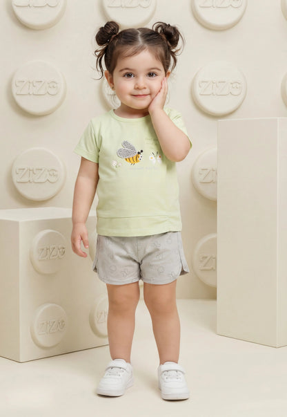 A delightful baby girl's pajama set designed for ages 9 to 18 months.1088