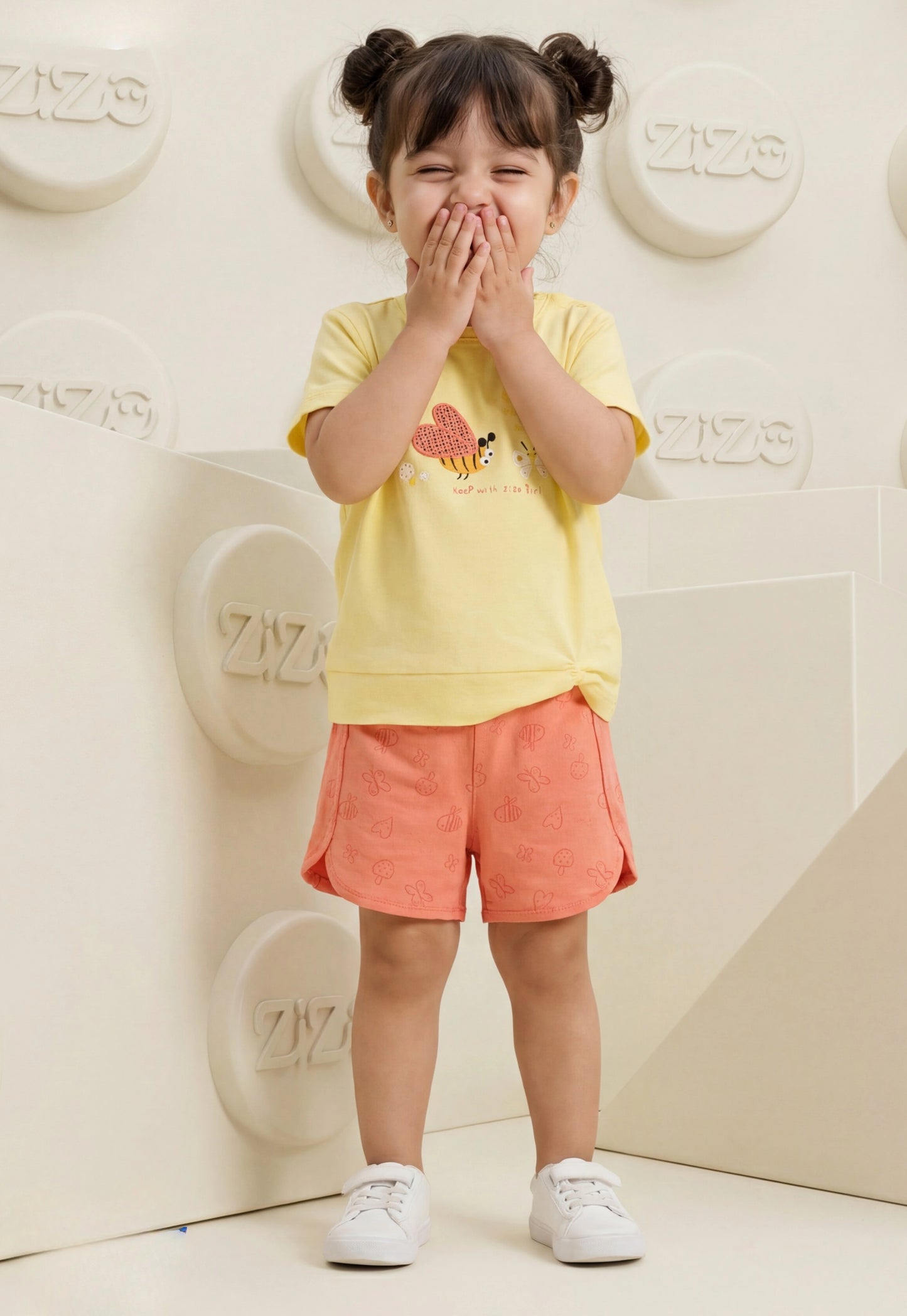 A delightful baby girl's pajama set designed for ages 9 to 18 months.1088