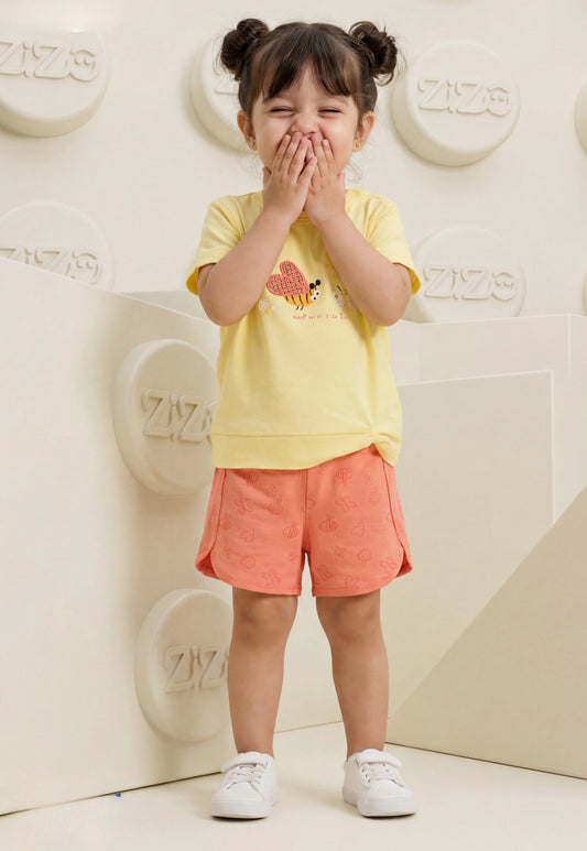 A delightful baby girl's pajama set designed for ages 9 to 18 months.1088