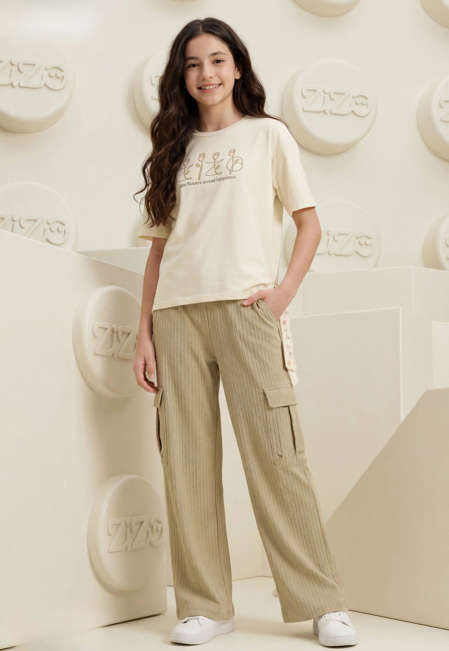 طقم بناتي صيفي قطعتين قطن %100 (Bloom Harmony Set)