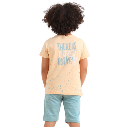 Eco Message Boys' Pajama Set – 100% Cotton (Ages 2–5 Years) 725