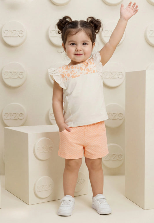 A delightful baby girl's pajama set designed for ages 9 to 18 months.1088