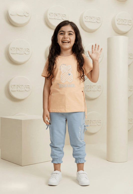 Girls' pajama set is designed for ages 6 to 12 years 745