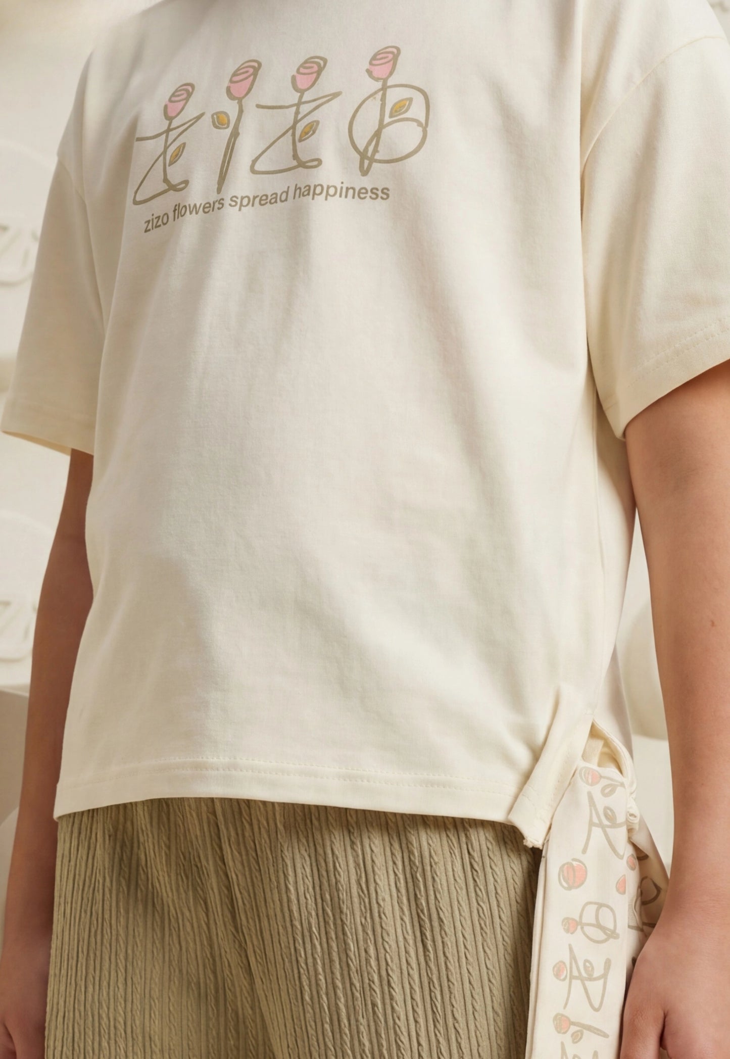 طقم بناتي صيفي قطعتين قطن %100 (Bloom Harmony Set)