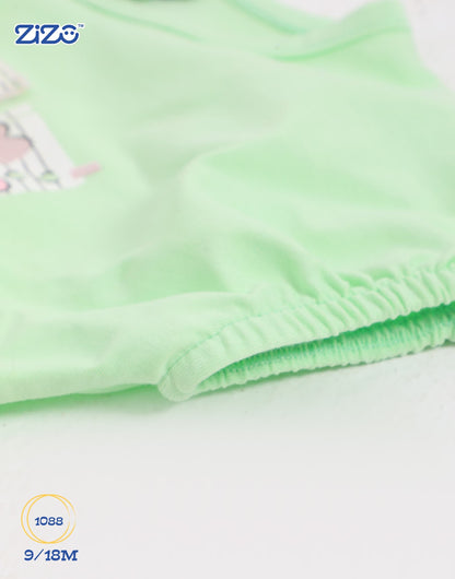 a delightful baby girl's pajama set from designed for ages 9 to 18 months.1088