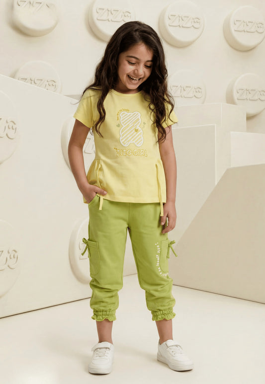 Girls' pajama set is designed for ages 6 to 12 years 745