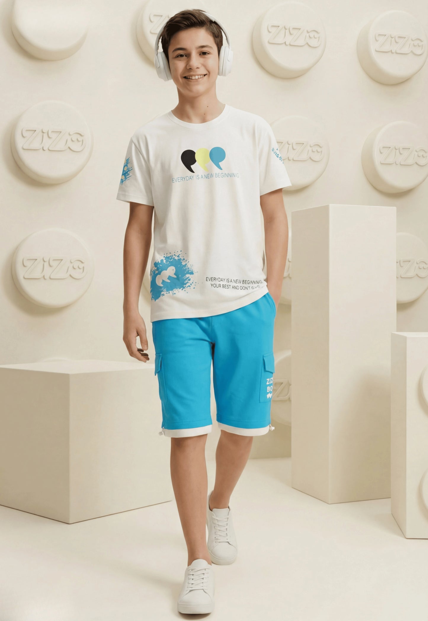 Summer two-piece boys' set, 100% cotton (Summer Breeze Set)