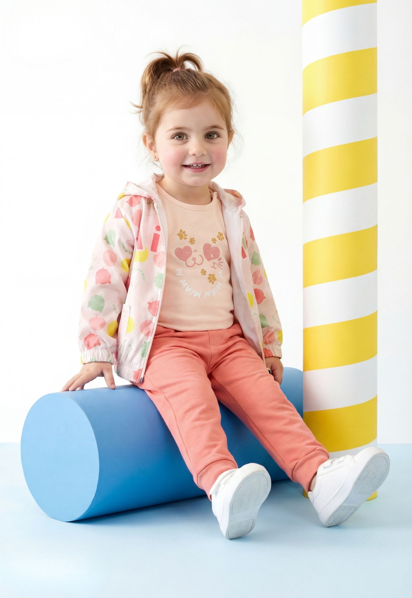 بيجاما بناتي خريفي كاجوال مطبوع – 3 قطع (1164)