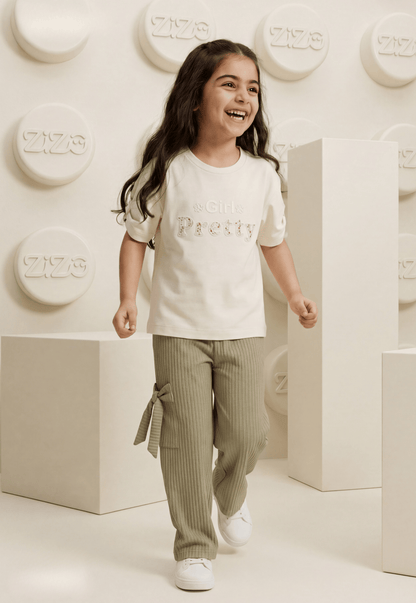 Girls' pajama set is designed for ages 6 to 12 years 745