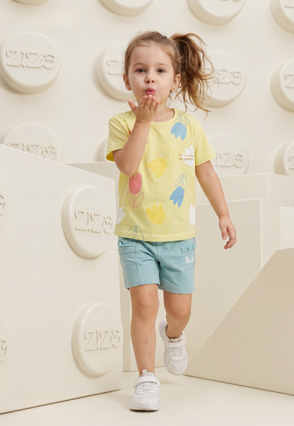 Girls' pajama set is designed for ages 6 to 12 years 745