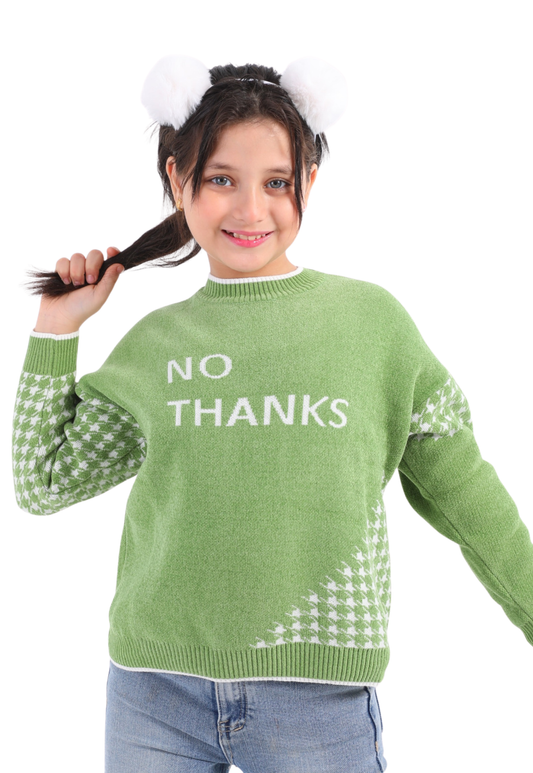 Girls' winter knitted sweater (254)