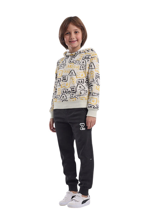 Boys' winter tracksuit, two-piece hoodie (104)