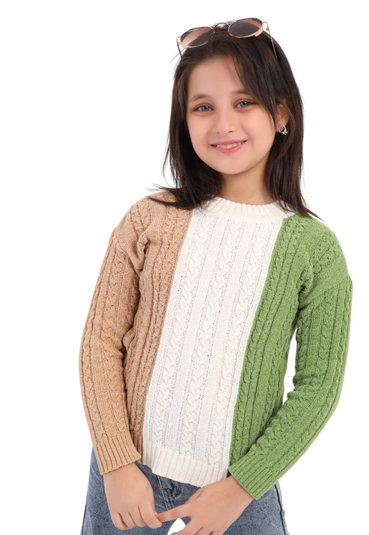 Girls' winter knitted sweater (265)