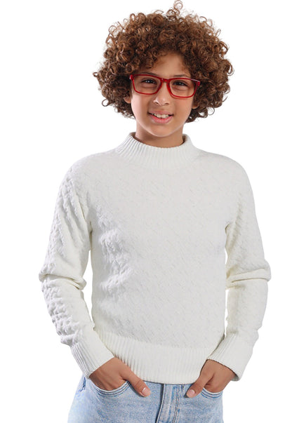Boys' winter knitted plain sweater (332)