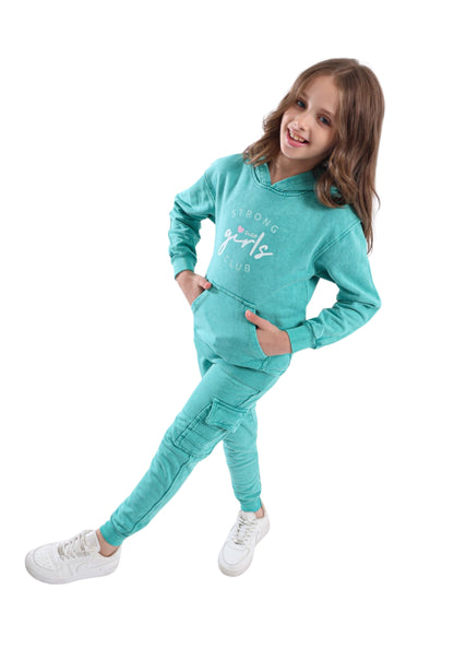 Girls' two-piece hoodie pajama set (847)