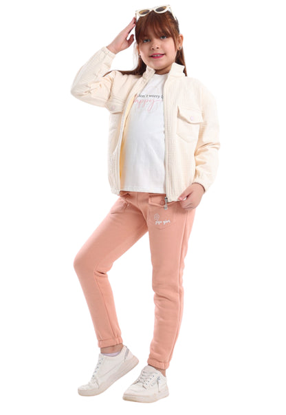 Girls' 3-piece padded pajama set (853)