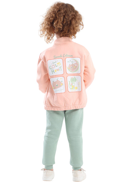 Stylish 3-piece girls' pajama set (809)