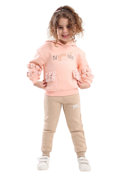 Girls' printed pajamas with a unique design, two pieces (816)