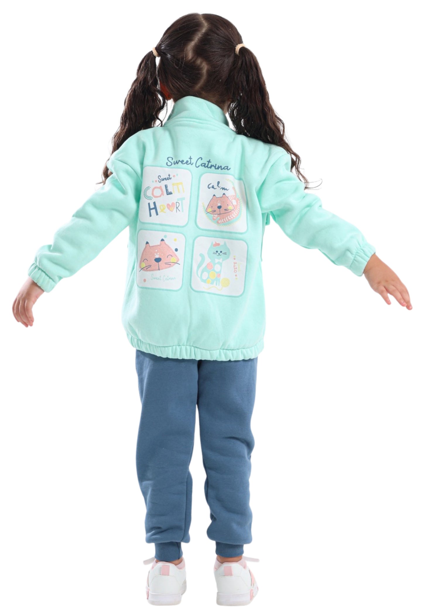 Stylish 3-piece girls' pajama set (809)