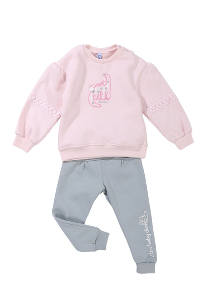 Girls' cotton two-piece pajamas (1027)
