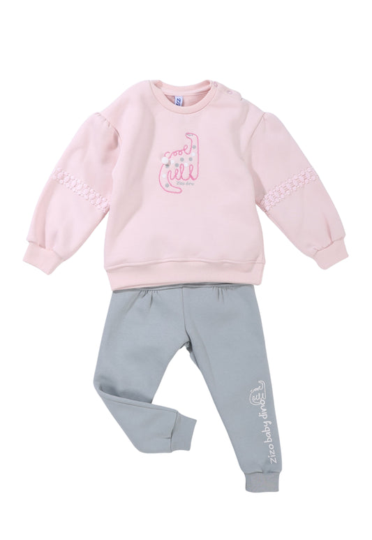Girls' cotton two-piece pajamas (1027)