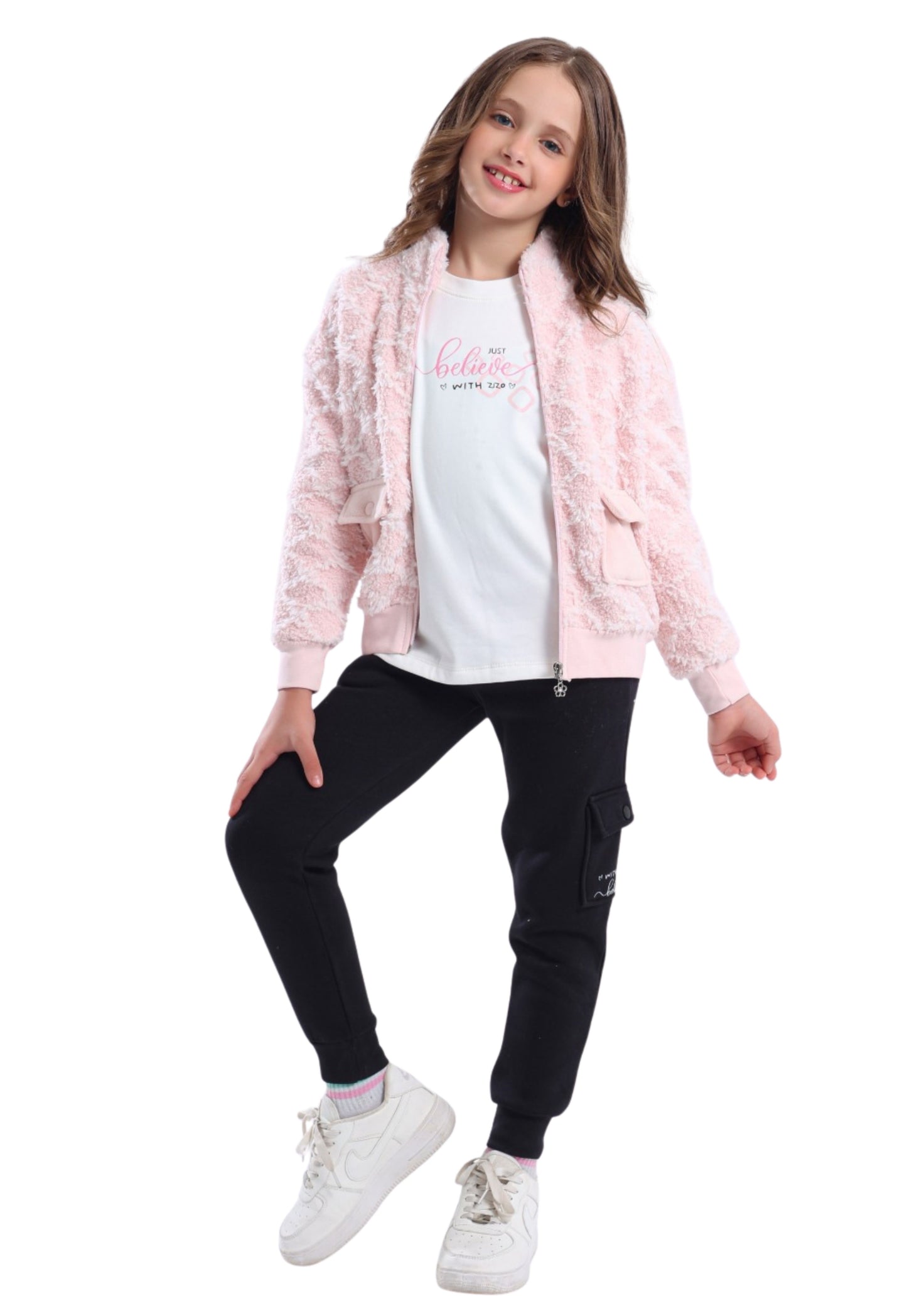 بيجاما بناتي فليسية من 3 قطع (859)