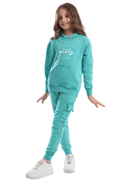 Girls' two-piece hoodie pajama set (847)