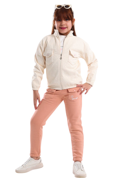 Girls' 3-piece padded pajama set (853)