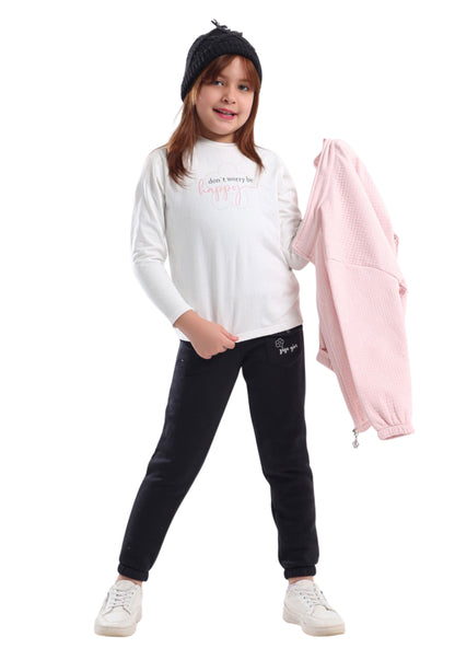 Girls' 3-piece padded pajama set (853)