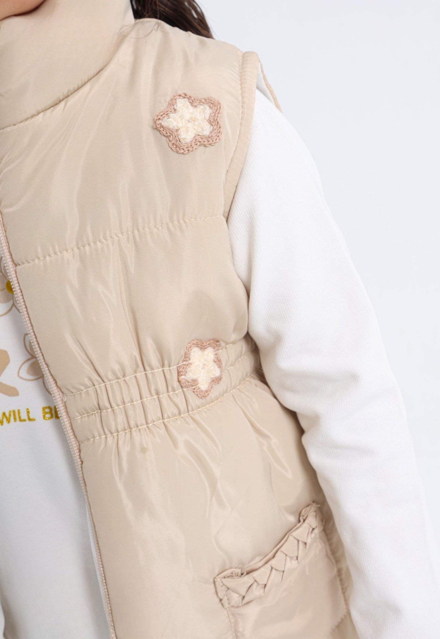 Comfortable and padded 3-piece girls' pajama set (803)